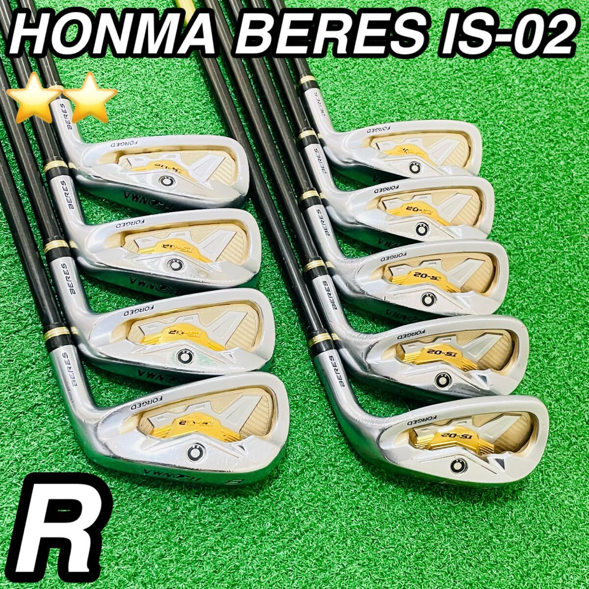 HONMA Beres IS-02 Irons 5-11,AW,SW (9pc) — ARMRQ R — Japan Model, Used