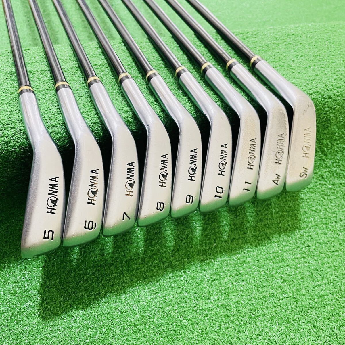 HONMA Beres IS-02 Irons 5-11,AW,SW (9pc) — ARMRQ R — Japan Model, Used