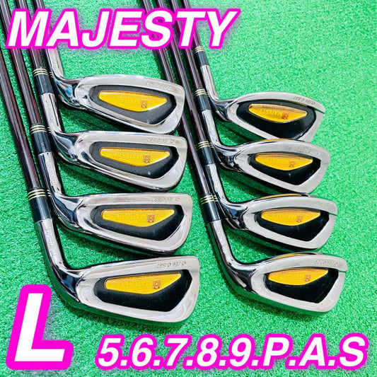 Maruman Majesty Prestigio Irons 5-AW,SW (8pc) — Flex L — Japan Model, Used