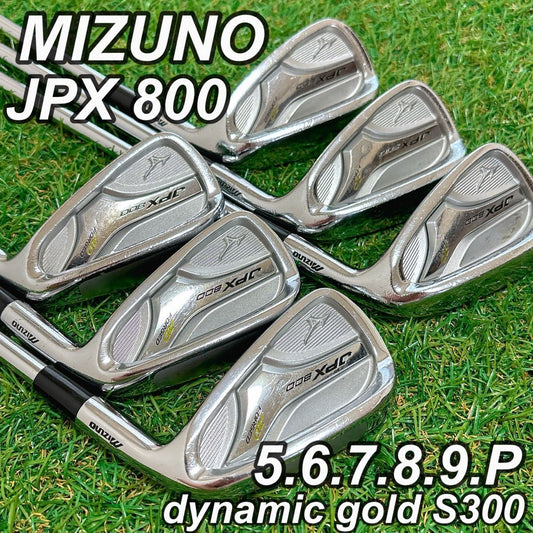 Mizuno JPX 800 AD Forged Irons 5-9 (6pc) — Dynamic Gold S300 — Japan Model, Used