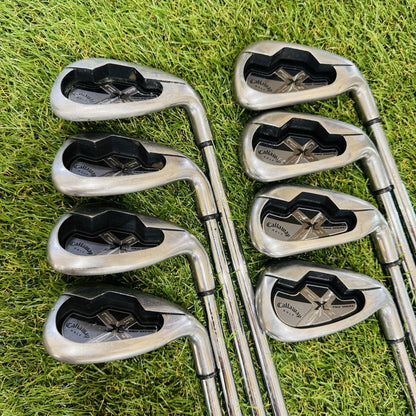 Callaway X-18 Pro Irons PW-SW (8pc) — NS PRO 950GH S — Japan Model, Used