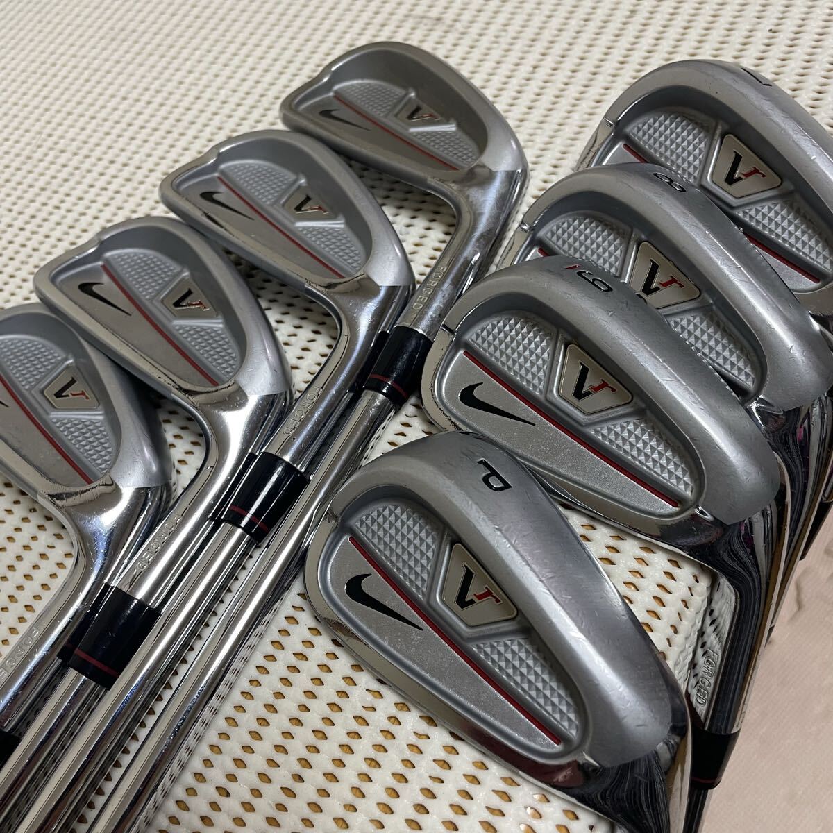 Nike Victory Red Forged Split Cavity Irons 3-PW (8pc) — NS PRO 950GH — Japan Model, Used