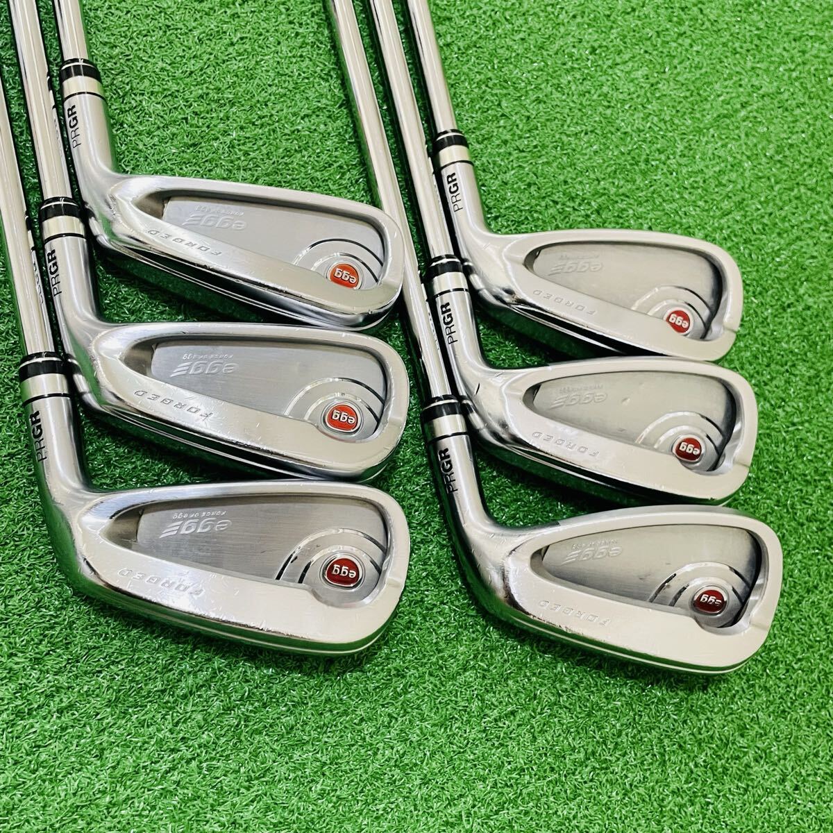PRGR Egg PF Irons 5-PW (6pc) — NS PRO SR — Japan Model, Used