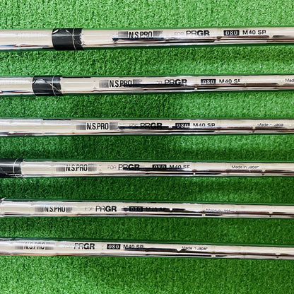 PRGR Egg PF Irons 5-PW (6pc) — NS PRO SR — Japan Model, Used