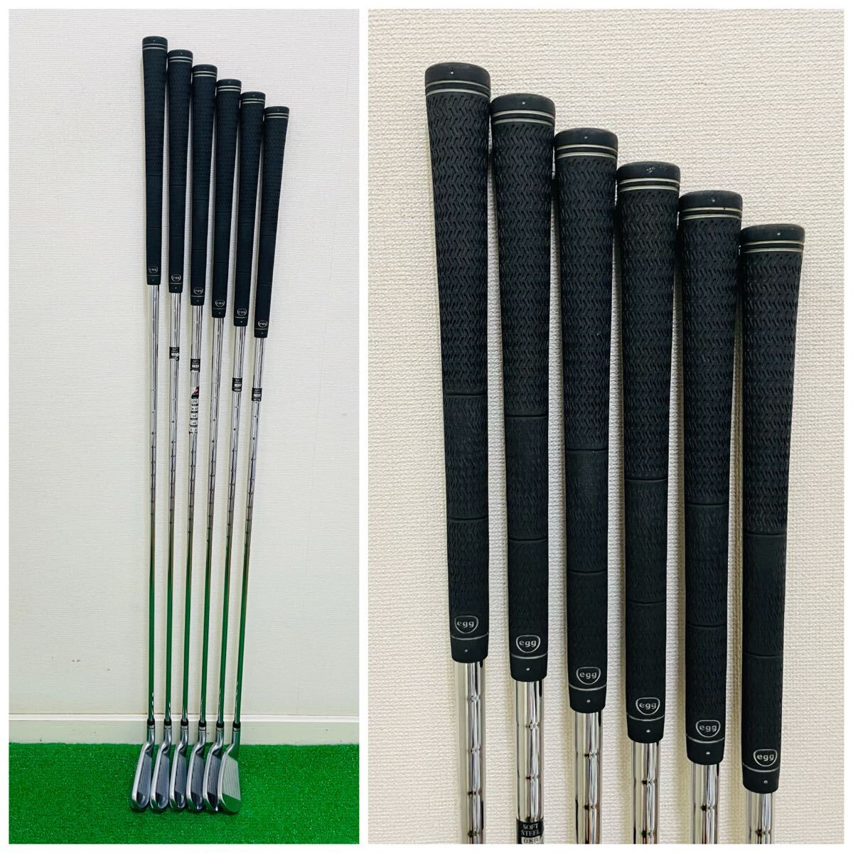 PRGR Egg PF Irons 5-PW (6pc) — NS PRO SR — Japan Model, Used