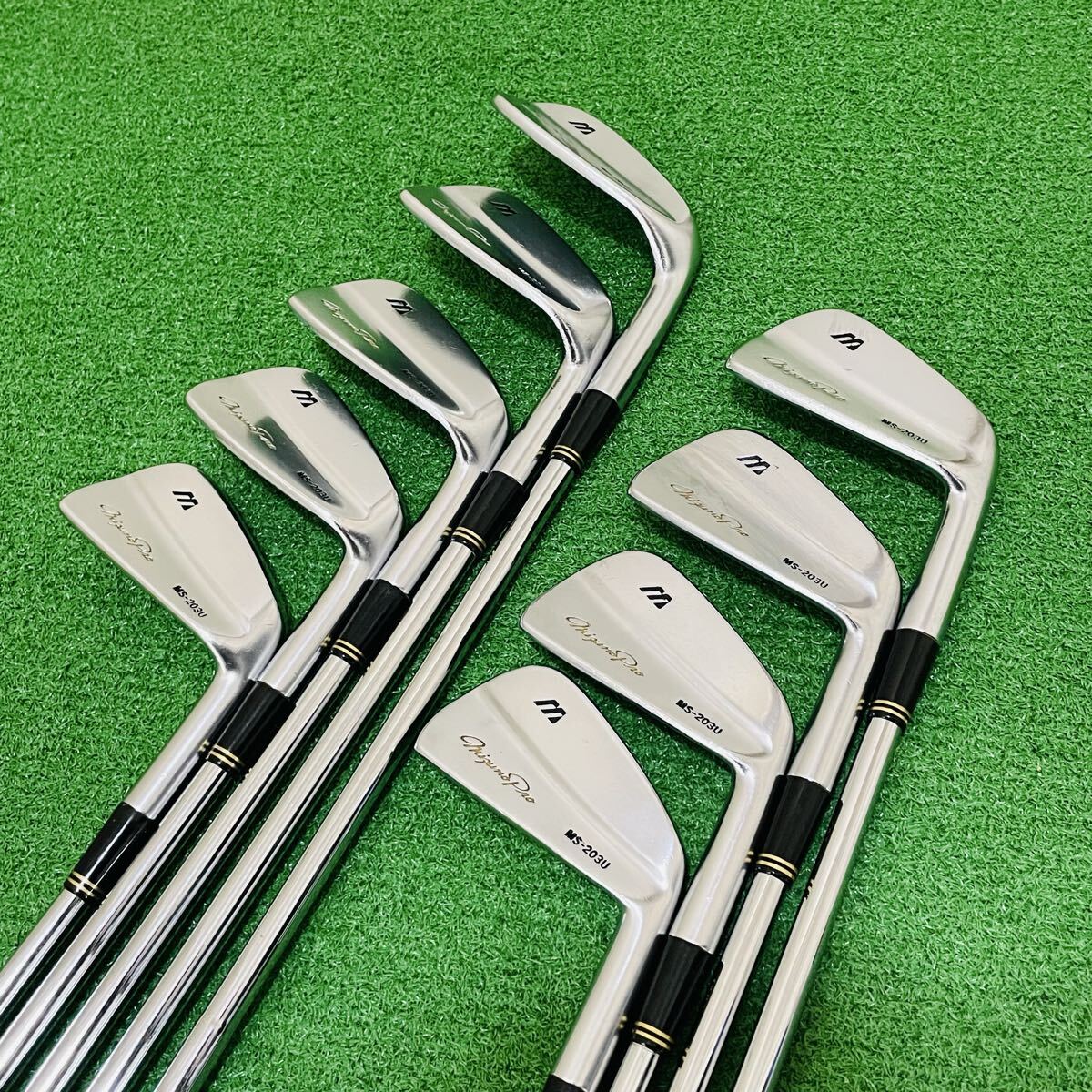 Mizuno Pro MS-203 Irons 3-PW,SW (9pc) — Dynamic Gold R — Japan Model, Used