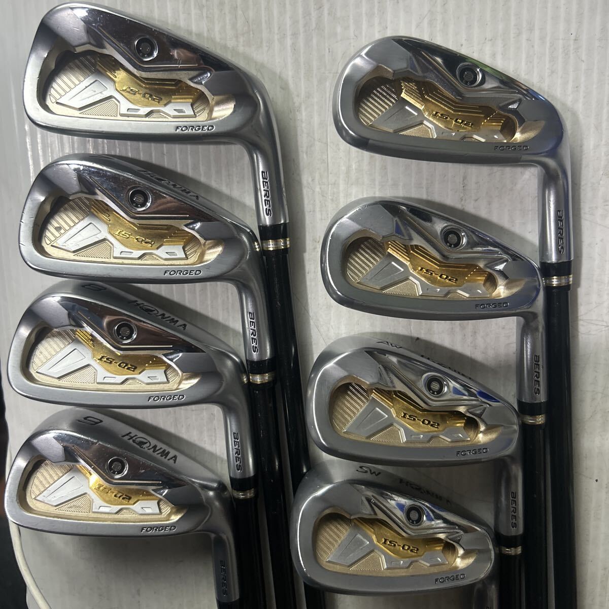 HONMA Beres IS-02 Irons 6-11,AW,SW (8pc) — ARMRQ R — Japan Model, Used