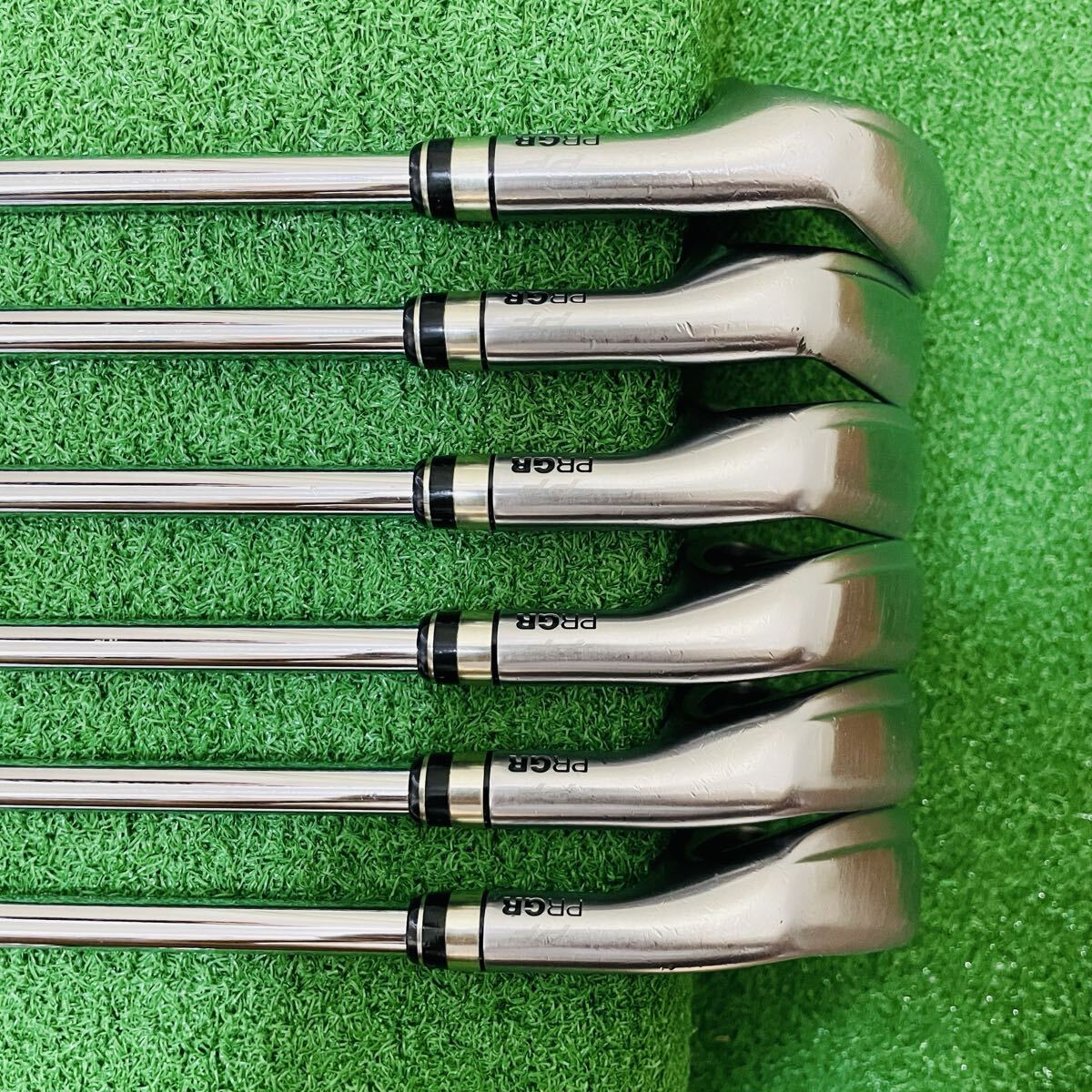 PRGR Egg PF Irons 6-AW (6pc) — NS PRO SR — Japan Model, Used