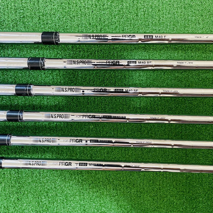 PRGR Egg PF Irons 6-AW (6pc) — NS PRO SR — Japan Model, Used