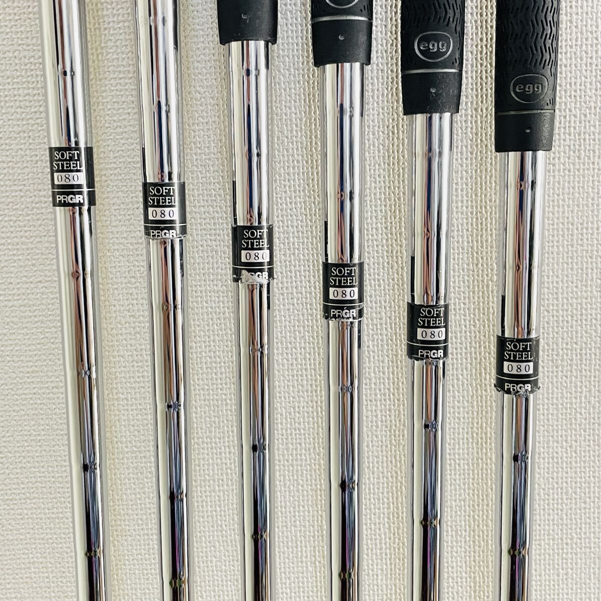 PRGR Egg PF Irons 6-AW (6pc) — NS PRO SR — Japan Model, Used