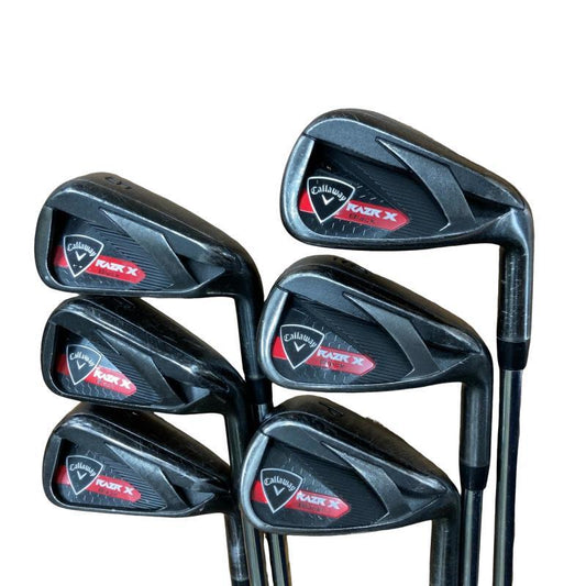Callaway Razr X Black Irons 5-PW (6pc) — M-10 XP Uni — Japan Model, Used